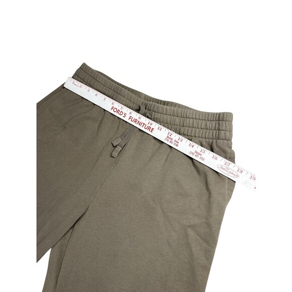 Under Armour Fleece Sweatpants Drawstring Elastic Waist Large Tan Athleisure - Picture 4 of 9